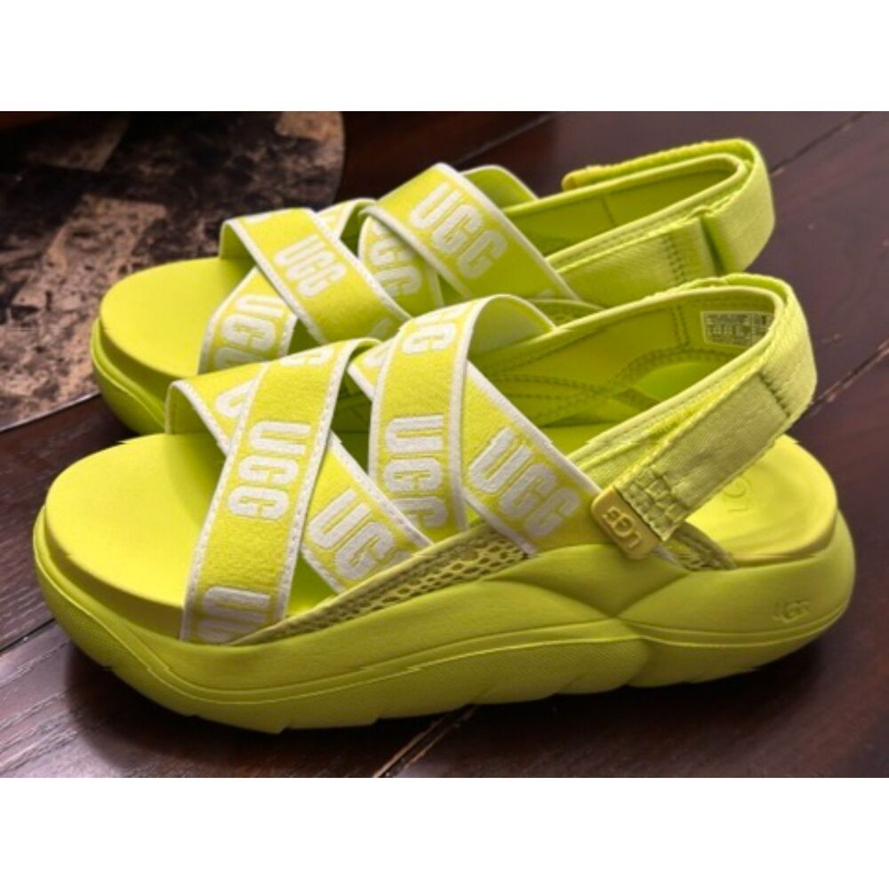 NIB UGG Women's L.A. Cloud Sandal Volt Green - Size 8